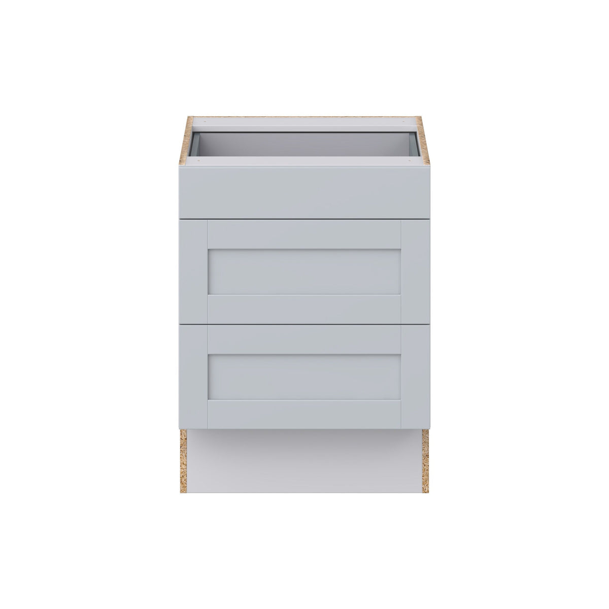 Hugo&Borg Charlesberg 24-in W x 32.5-in H x 24-in D Gray 3-Drawer Base Fully Assembled Cabinet (Recessed Panel Style)