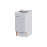 Hugo&Borg Charlesberg 15-in W x 34.5-in H x 24-in D Gray 1-Drawer Base Fully Assembled Cabinet (Recessed Panel Shaker Style)