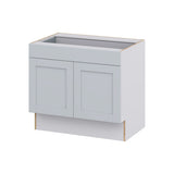 Hugo&Borg Charlesberg 36-in W x 32.5-in H x 25-in D Gray 1-Drawer Base Fully Assembled Cabinet (Recessed Panel Shaker Style)