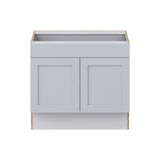 Hugo&Borg Charlesberg 36-in W x 32.5-in H x 25-in D Gray 1-Drawer Base Fully Assembled Cabinet (Recessed Panel Shaker Style)