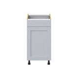 Hugo&Borg Charlesberg 18-in W x 34.5-in H x 24-in D Gray 1-Drawer Pull-out Cabinet Base Fully Assembled Cabinet (Recessed Panel Style)