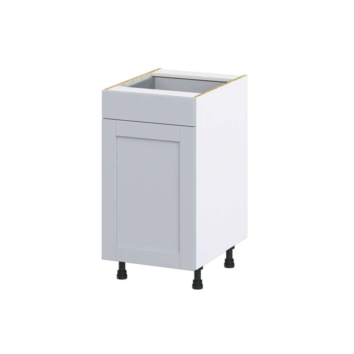 Hugo&Borg Charlesberg 18-in W x 34.5-in H x 24-in D Gray 1-Drawer Pull-out Cabinet Base Fully Assembled Cabinet (Recessed Panel Style)