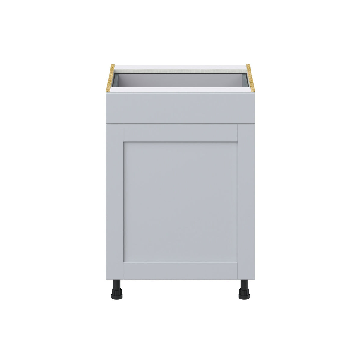 Hugo&Borg Charlesberg 24-in W x 34.5-in H x 25-in D Gray 1-Drawer Pull-out Cabinet Base Fully Assembled Cabinet (Recessed Panel Style)