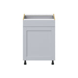 Hugo&Borg Charlesberg 24-in W x 34.5-in H x 25-in D Gray 1-Drawer Pull-out Cabinet Base Fully Assembled Cabinet (Recessed Panel Style)