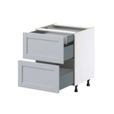Hugo&Borg Charlesberg 27-in W x 34.5-in H x 24-in D Gray 3-Drawer Base Fully Assembled Cabinet (Recessed Panel Style)