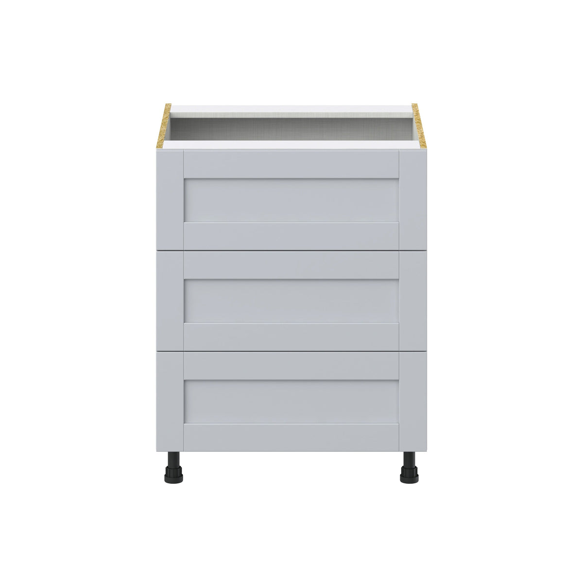 Hugo&Borg Charlesberg 27-in W x 34.5-in H x 24-in D Gray 3-Drawer Base Fully Assembled Cabinet (Recessed Panel Style)