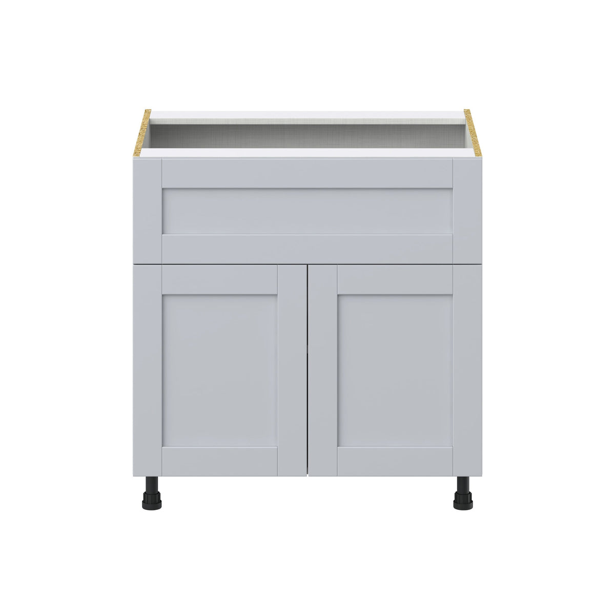 Hugo&Borg Charlesberg 33-in W x 34.5-in H x 25-in D Gray 1-Drawer Base Fully Assembled Cabinet (Recessed Panel Shaker Style)