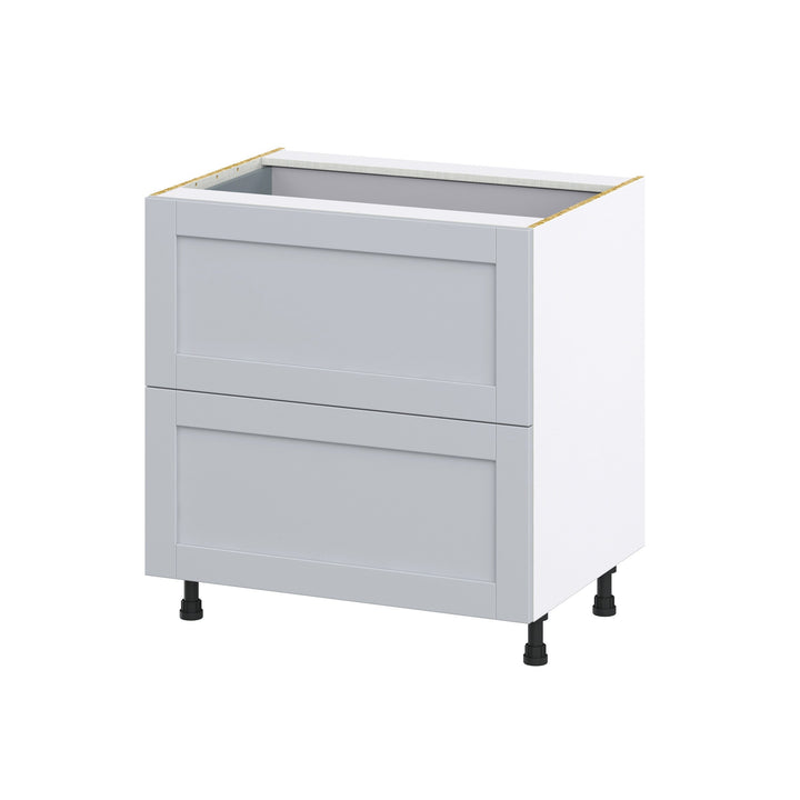 Hugo&Borg Charlesberg 33-in W x 34.5-in H x 24-in D Gray 3-Drawer Base Fully Assembled Cabinet (Recessed Panel Style)