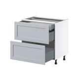 Hugo&Borg Charlesberg 33-in W x 34.5-in H x 24-in D Gray 3-Drawer Base Fully Assembled Cabinet (Recessed Panel Style)
