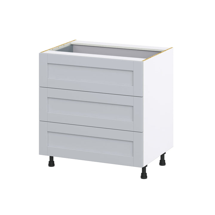 Hugo&Borg Charlesberg 33-in W x 34.5-in H x 24-in D Gray 4-Drawer Base Fully Assembled Cabinet (Recessed Panel Style)