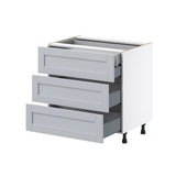 Hugo&Borg Charlesberg 33-in W x 34.5-in H x 24-in D Gray 4-Drawer Base Fully Assembled Cabinet (Recessed Panel Style)