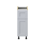Hugo&Borg Charlesberg 12-in W x 34.5-in H x 25-in D Gray 1-Drawer Base Fully Assembled Cabinet (Recessed Panel Shaker Style)