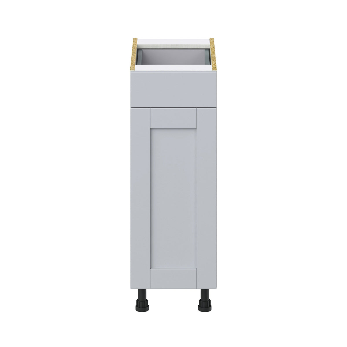 Hugo&Borg Charlesberg 12-in W x 34.5-in H x 24-in D Gray 1-Drawer Base Fully Assembled Cabinet (Recessed Panel Shaker Style)