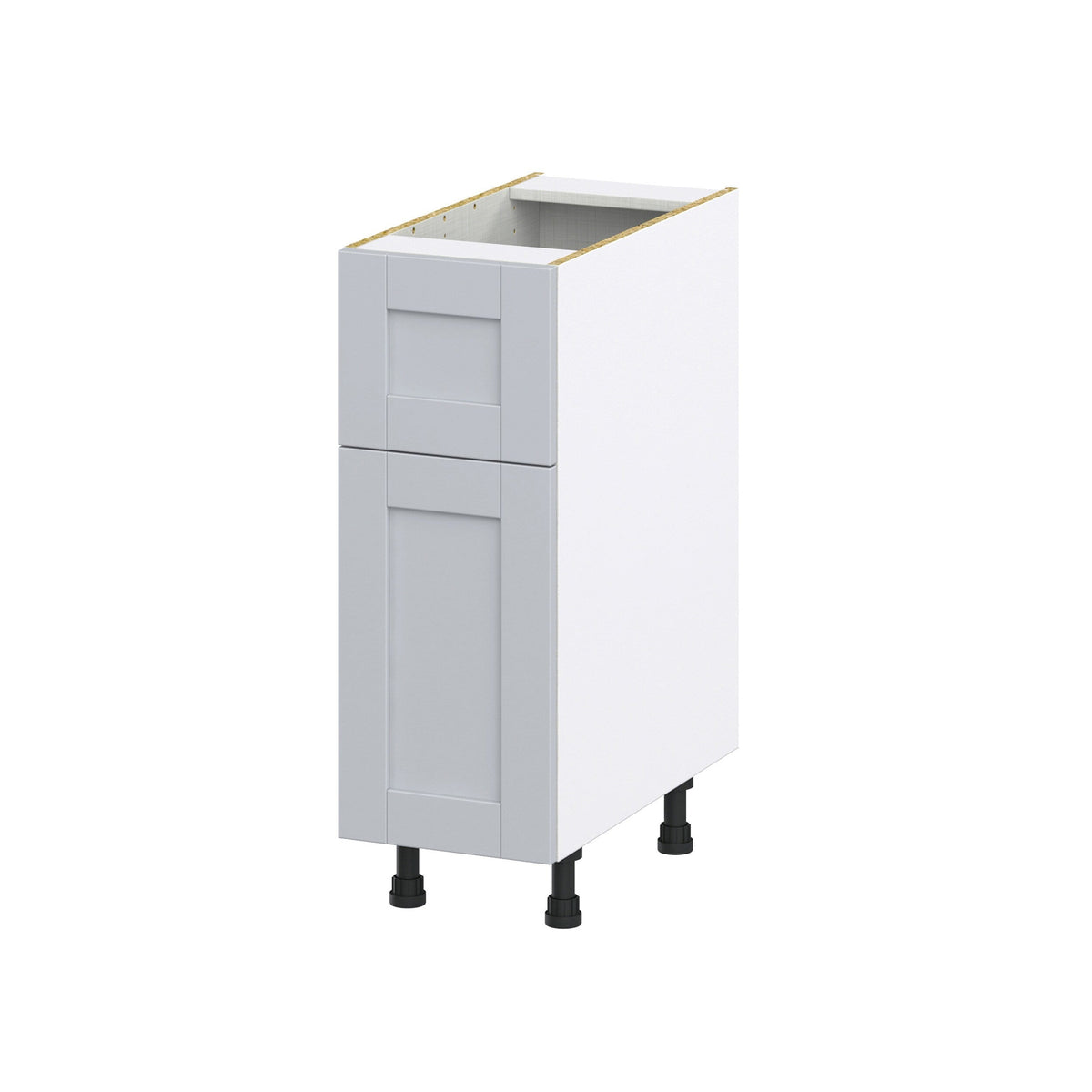 Hugo&Borg Charlesberg 12-in W x 34.5-in H x 25-in D Gray 1-Drawer Base Fully Assembled Cabinet (Recessed Panel Shaker Style)