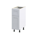 Hugo&Borg Charlesberg 12-in W x 34.5-in H x 25-in D Gray 1-Drawer Base Fully Assembled Cabinet (Recessed Panel Shaker Style)