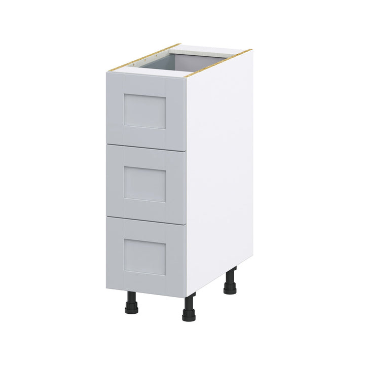 Hugo&Borg Charlesberg 12-in W x 34.5-in H x 24-in D Gray 4-Drawer Base Fully Assembled Cabinet (Recessed Panel Style)