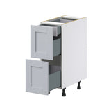 Hugo&Borg Charlesberg 12-in W x 34.5-in H x 24-in D Gray 3-Drawer Base Fully Assembled Cabinet (Recessed Panel Style)