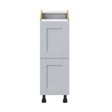 Hugo&Borg Charlesberg 12-in W x 34.5-in H x 24-in D Gray 3-Drawer Base Fully Assembled Cabinet (Recessed Panel Style)