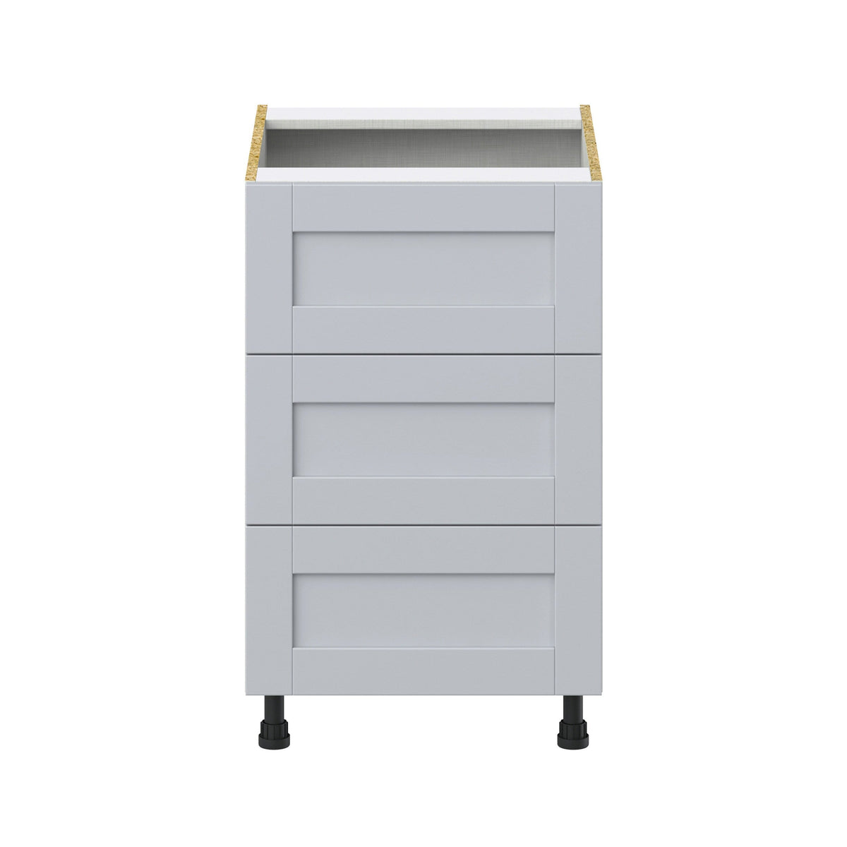 Hugo&Borg Charlesberg 21-in W x 34.5-in H x 24-in D Gray 3-Drawer Base Fully Assembled Cabinet (Recessed Panel Style)