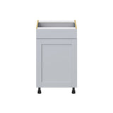 Hugo&Borg Charlesberg 21-in W x 34.5-in H x 24-in D Gray 1-Drawer Base Fully Assembled Cabinet (Recessed Panel Shaker Style)
