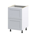 Hugo&Borg Charlesberg 21-in W x 34.5-in H x 24-in D Gray 2-Drawer Base Fully Assembled Cabinet (Recessed Panel Style)