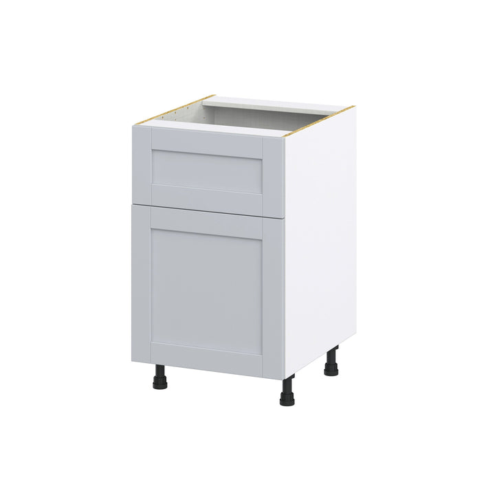 Hugo&Borg Charlesberg 21-in W x 34.5-in H x 25-in D Gray 1-Drawer Base Fully Assembled Cabinet (Recessed Panel Shaker Style)