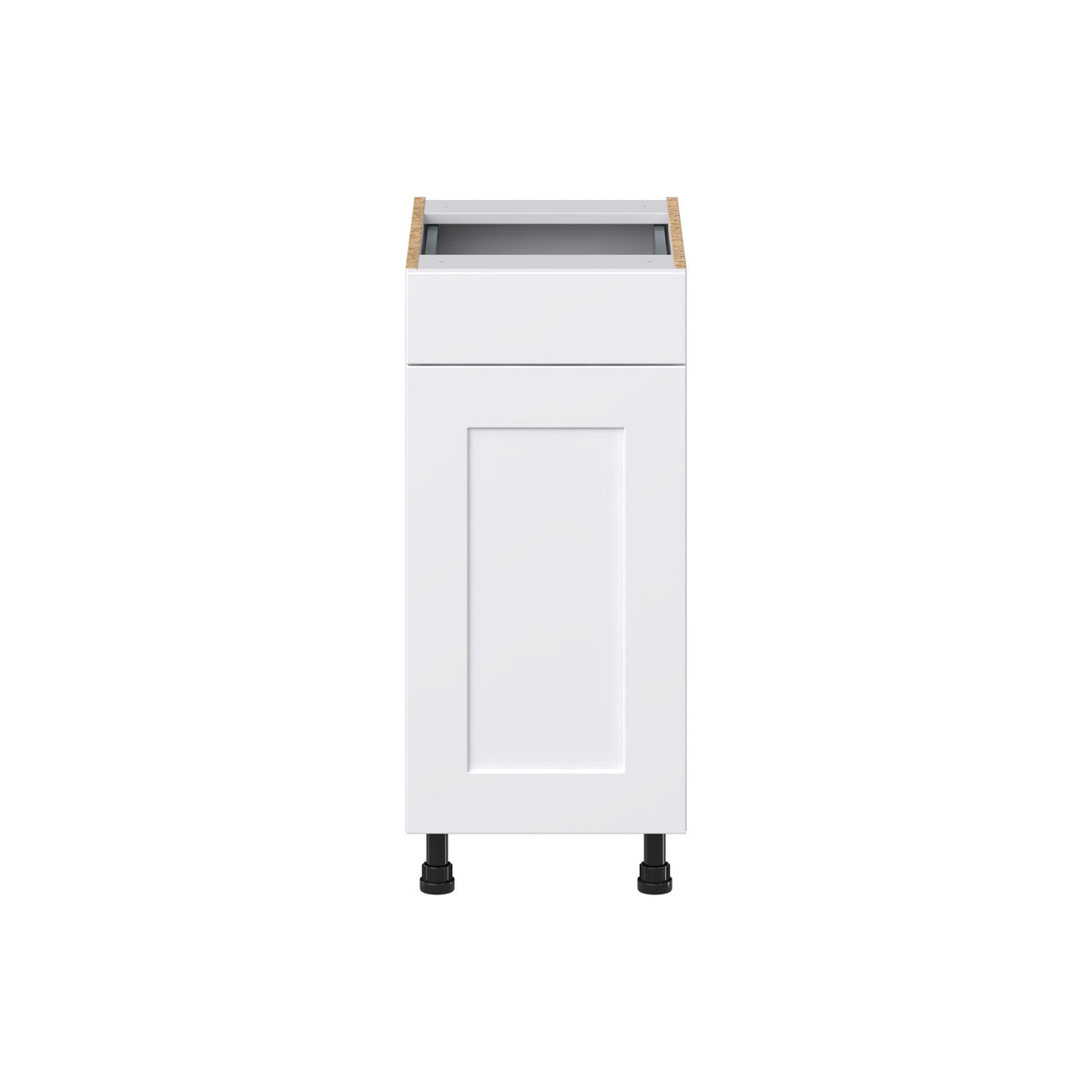 Hugo&Borg Jolie 15-in W x 34.5-in H x 21-in D Warm White 1-Drawer Base Fully Assembled Cabinet (Recessed Panel Shaker Style)