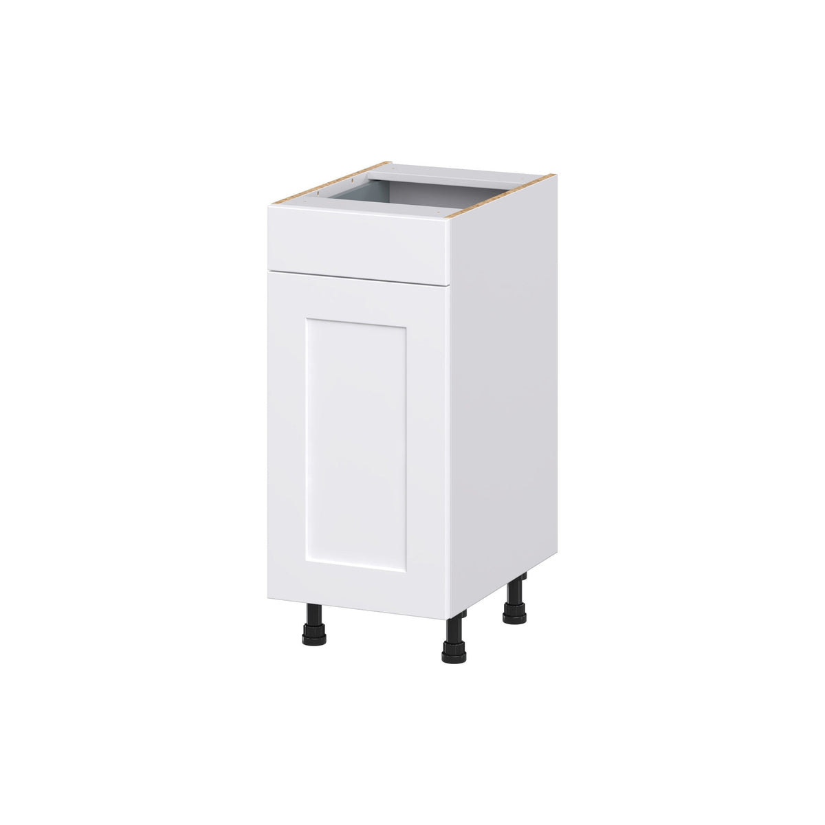 Hugo&Borg Jolie 15-in W x 34.5-in H x 21-in D Warm White 1-Drawer Base Fully Assembled Cabinet (Recessed Panel Shaker Style)