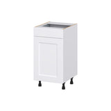Hugo&Borg Jolie 18-in W x 34.5-in H x 21-in D Warm White 1-Drawer Base Fully Assembled Cabinet (Recessed Panel Shaker Style)
