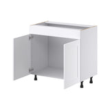 Hugo&Borg Jolie 36-in W x 34.5-in H x 21-in D Warm White Sink Base Fully Assembled Cabinet (Recessed Panel Shaker Style)