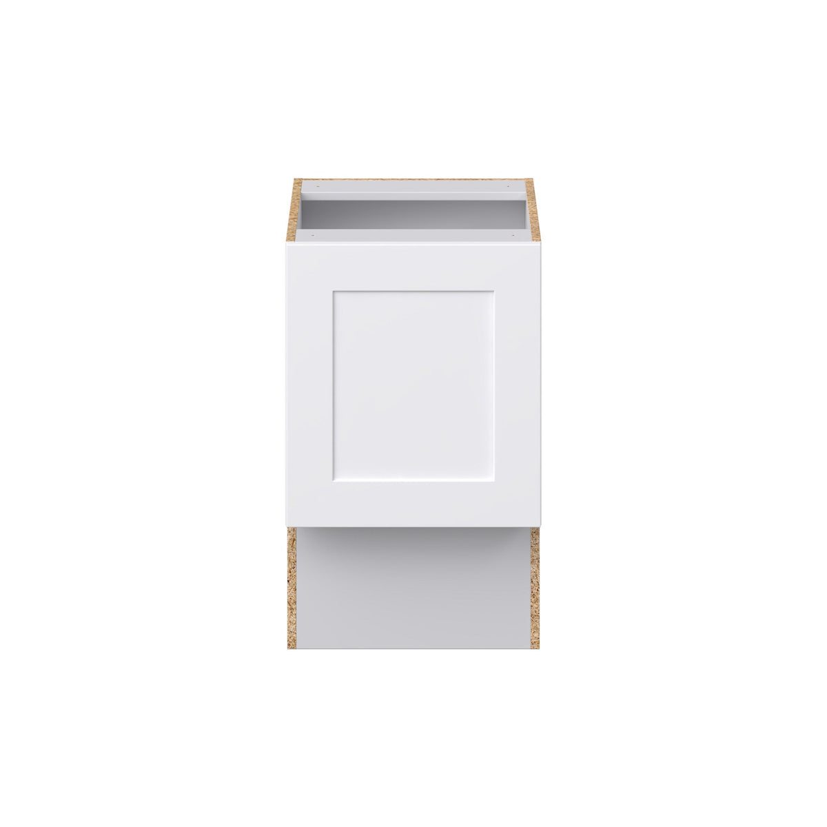 Hugo&Borg Jolie 18-in W x 34.5-in H x 21-in D Warm White Base Fully Assembled Cabinet (Recessed Panel Shaker Door Style)