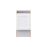 Hugo&Borg Jolie 18-in W x 34.5-in H x 21-in D Warm White Base Fully Assembled Cabinet (Recessed Panel Shaker Door Style)