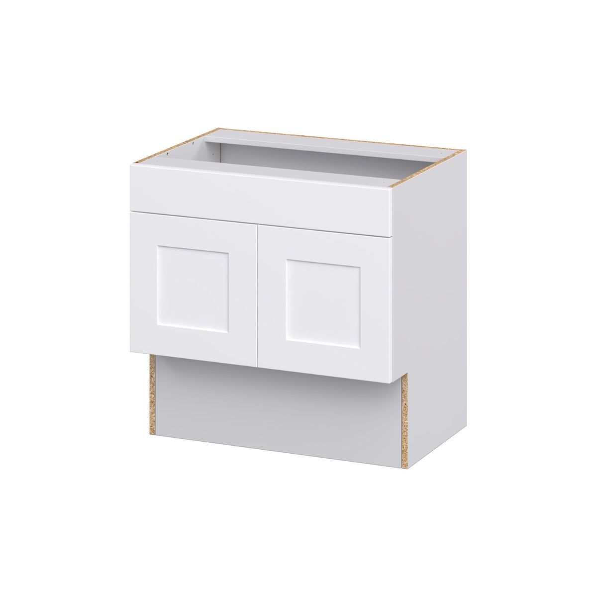 Hugo&Borg Jolie 30-in W x 30-in H x 21-in D Warm White Base Fully Assembled Cabinet (Recessed Panel Shaker Door Style)