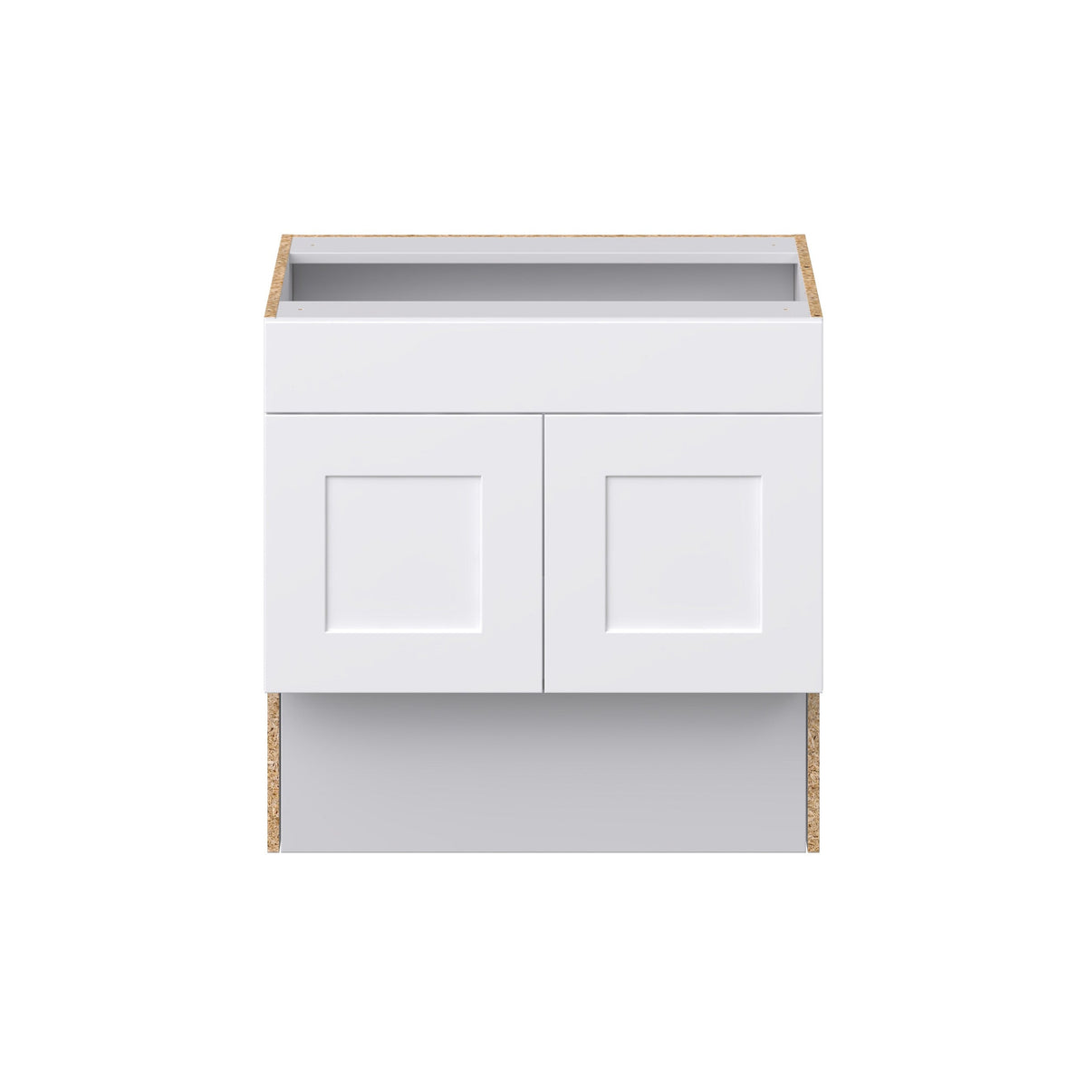 Hugo&Borg Jolie 30-in W x 30-in H x 21-in D Warm White Base Fully Assembled Cabinet (Recessed Panel Shaker Door Style)
