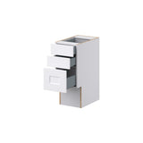 Hugo&Borg Jolie 12-in W x 30-in H x 21-in D Warm White 4-Drawer Base Fully Assembled Cabinet (Recessed Panel Style)
