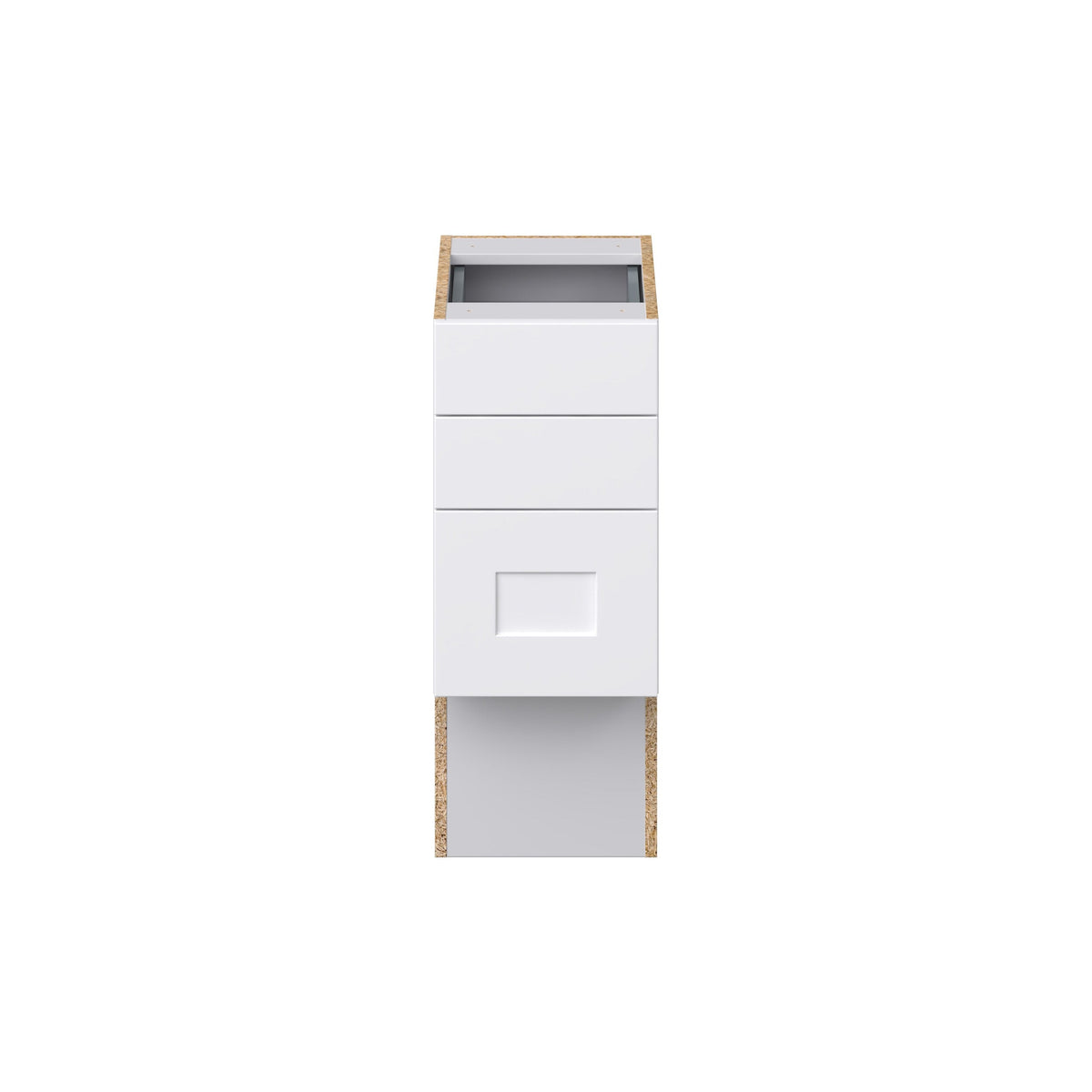 Hugo&Borg Jolie 12-in W x 30-in H x 21-in D Warm White 4-Drawer Base Fully Assembled Cabinet (Recessed Panel Style)