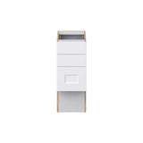 Hugo&Borg Jolie 12-in W x 30-in H x 21-in D Warm White 4-Drawer Base Fully Assembled Cabinet (Recessed Panel Style)