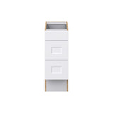 Hugo&Borg 12-in W x 32.5-in H x 24-in D Warm White 3-Drawer Base Fully Assembled Cabinet (Recessed Panel Style)