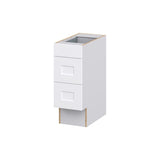 Hugo&Borg 12-in W x 32.5-in H x 24-in D Warm White 3-Drawer Base Fully Assembled Cabinet (Recessed Panel Style)