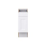 Hugo&Borg Jolie 12-in W x 34.5-in H x 24-in D Warm White 1-Drawer Base Fully Assembled Cabinet (Recessed Panel Shaker Style)