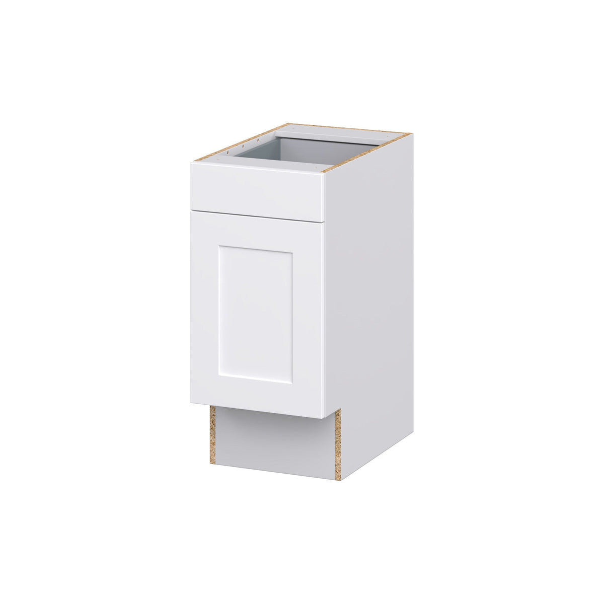Hugo&Borg Jolie 15-in W x 34.5-in H x 25-in D Warm White 1-Drawer Base Fully Assembled Cabinet (Recessed Panel Shaker Style)