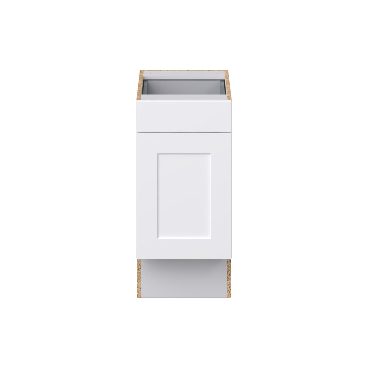 Hugo&Borg Jolie 15-in W x 34.5-in H x 25-in D Warm White 1-Drawer Base Fully Assembled Cabinet (Recessed Panel Shaker Style)