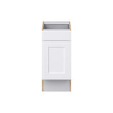 Hugo&Borg Jolie 15-in W x 34.5-in H x 25-in D Warm White 1-Drawer Base Fully Assembled Cabinet (Recessed Panel Shaker Style)