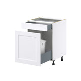 Hugo&Borg Jolie 24-in W x 34.5-in H x 24-in D Warm White 1-Drawer Pull-out Cabinet Base Fully Assembled Cabinet (Recessed Panel Style)