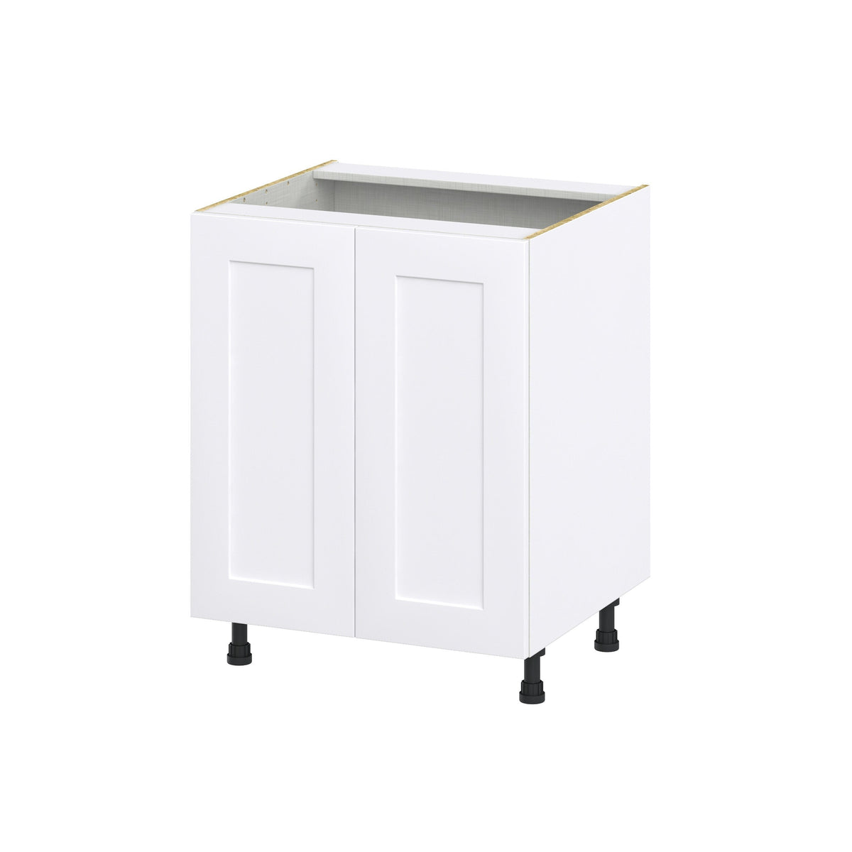 Hugo&Borg Jolie 27-in W x 34.5-in H x 24-in D Warm White Sink Base Fully Assembled Cabinet (Recessed Panel Shaker Style)