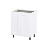 Hugo&Borg Jolie 27-in W x 34.5-in H x 24-in D Warm White Sink Base Fully Assembled Cabinet (Recessed Panel Shaker Style)