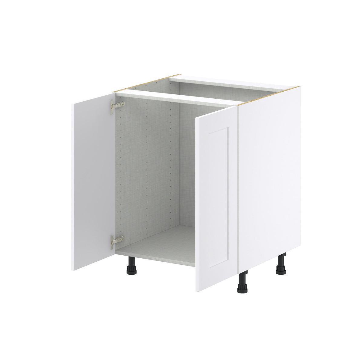 Hugo&Borg Jolie 27-in W x 34.5-in H x 24-in D Warm White Sink Base Fully Assembled Cabinet (Recessed Panel Shaker Style)