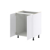 Hugo&Borg Jolie 27-in W x 34.5-in H x 24-in D Warm White Sink Base Fully Assembled Cabinet (Recessed Panel Shaker Style)