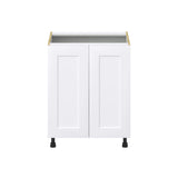 Hugo&Borg Jolie 27-in W x 34.5-in H x 24-in D Warm White Sink Base Fully Assembled Cabinet (Recessed Panel Shaker Style)