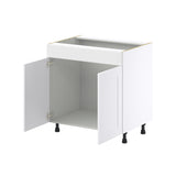 Hugo&Borg Jolie 33-in W x 34.5-in H x 24-in D Warm White Sink Base Fully Assembled Cabinet (Recessed Panel Shaker Style)